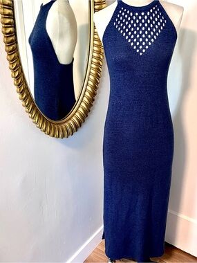 Sunday in Brooklyn Blue Knit Midi Dress, Sz. M